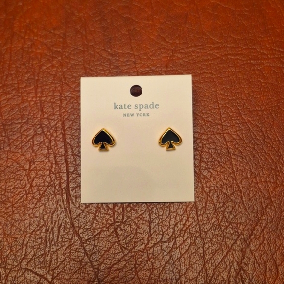 kate spade Jewelry - NWT Black and Gold Kate Spade ♠️ Studs!